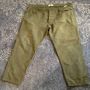 Naked and Famous Army Green Selvedge Duck Canvas Pants